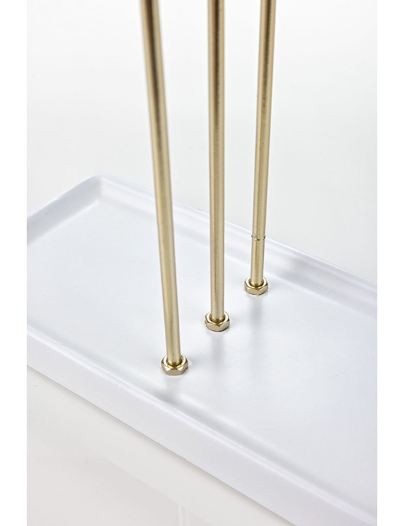 Suporte para Jóias Tokyo Branco e Dourado