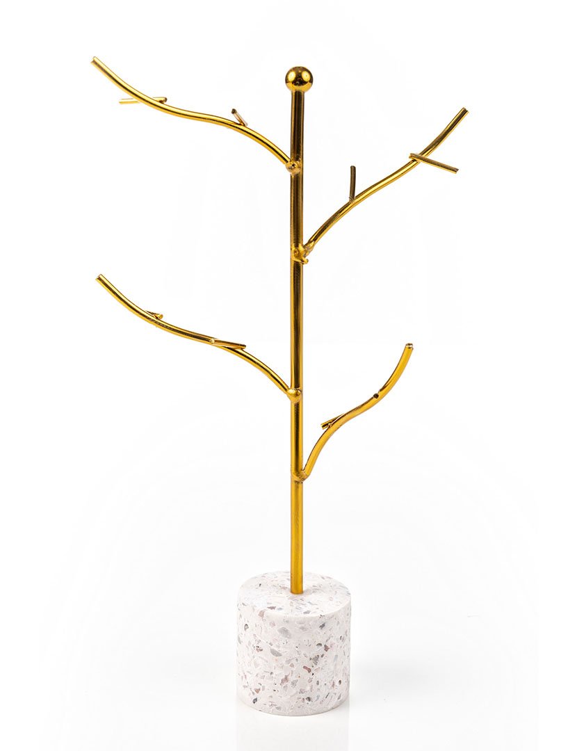 Suporte para Jóias Dubrovnik Dourado e Branco