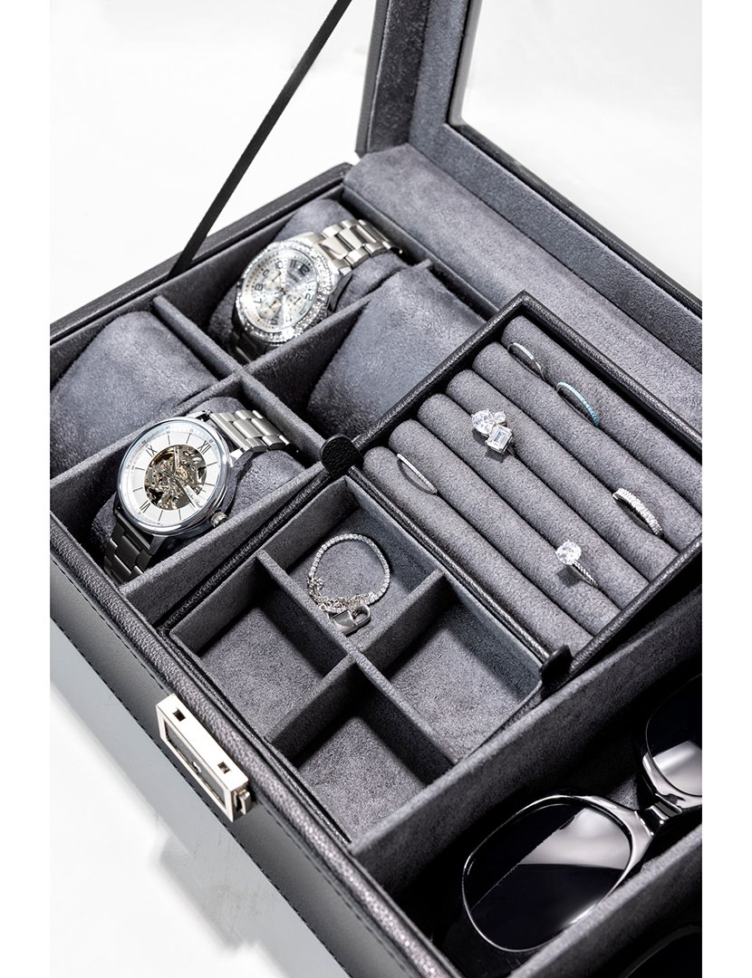 Caixa para Relógios + Jóias Positano Preto