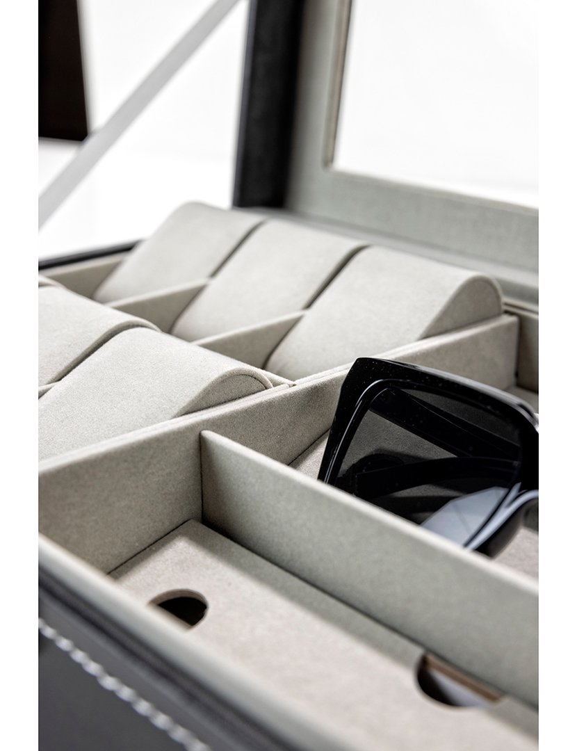 Caixa para Relógios + Óculos de Sol Cortina Preto