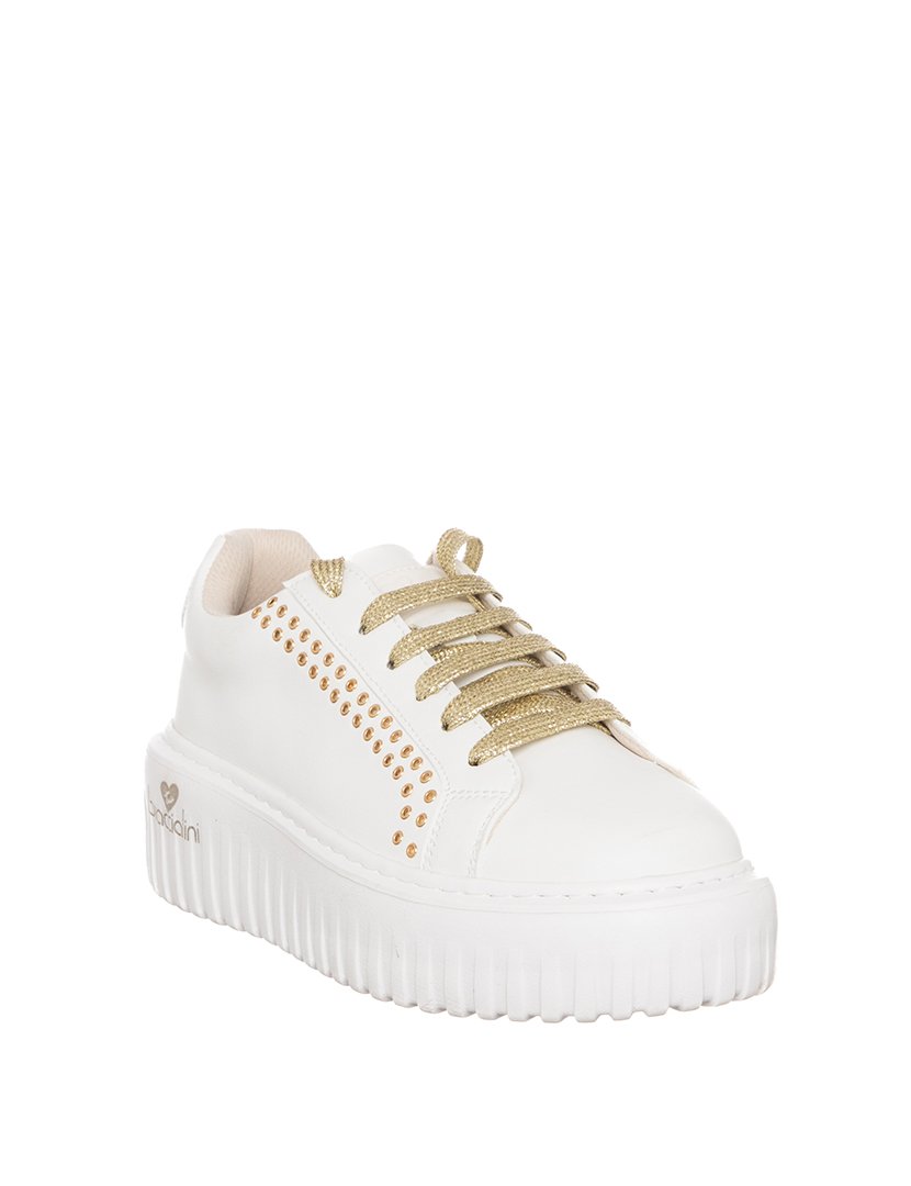 Ténis Senhora Branco e Dourado