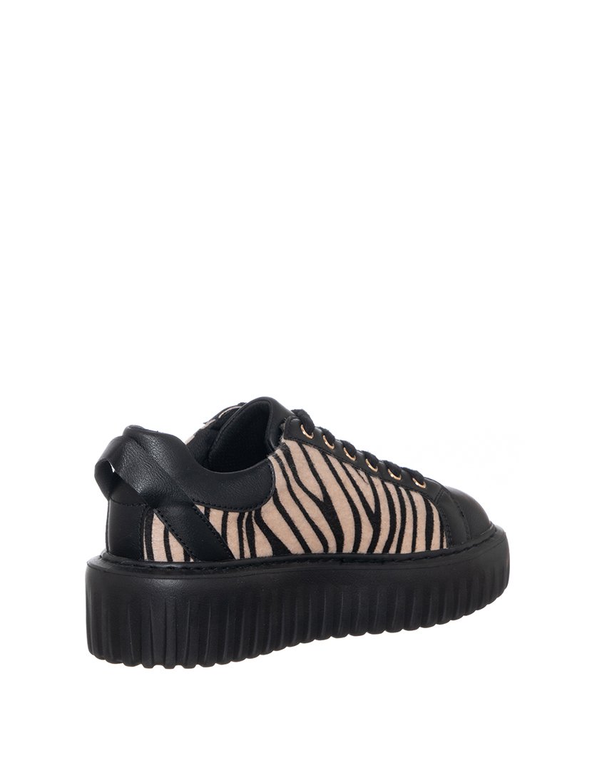 Ténis Senhora Preto com Padrão Zebra