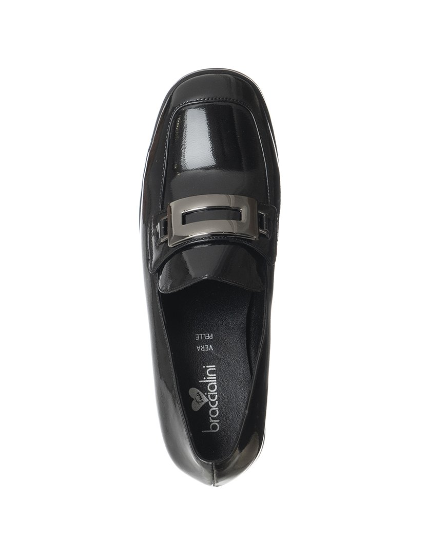 Mocassins com Salto Senhora Preto