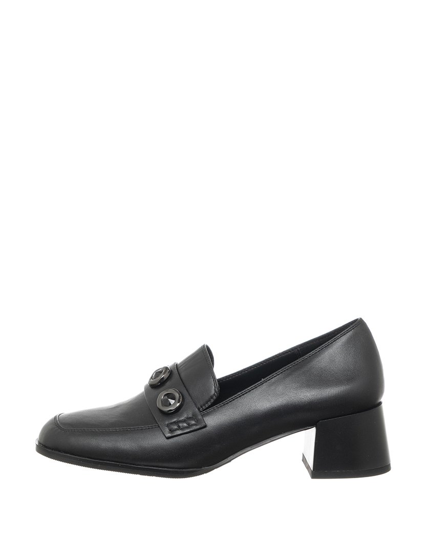 Mocassins com Salto Senhora Preto