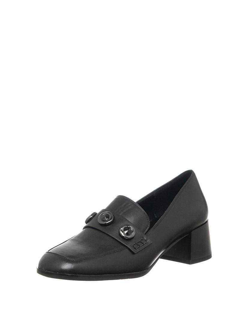 Mocassins com Salto Senhora Preto