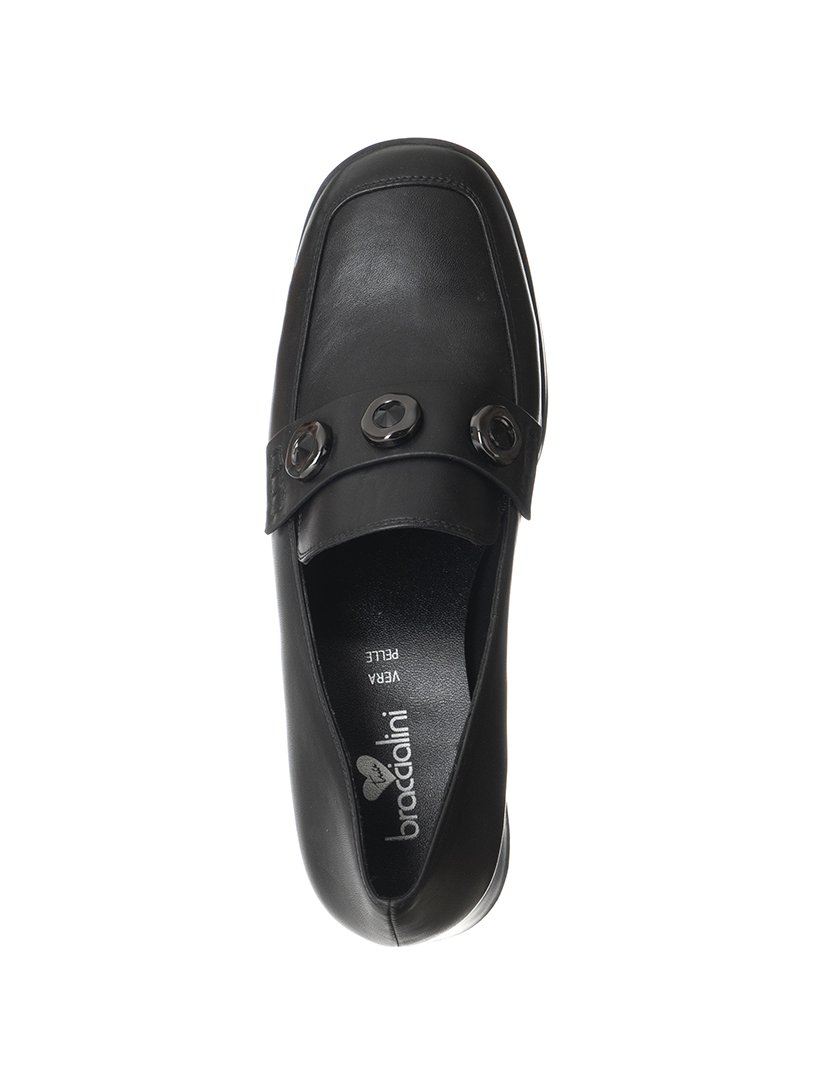 Mocassins com Salto Senhora Preto