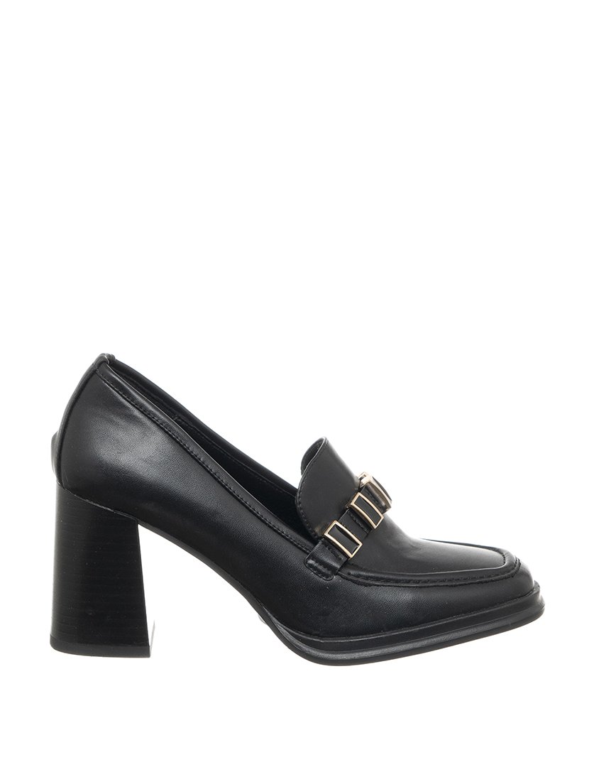 Mocassins com Salto Senhora Preto