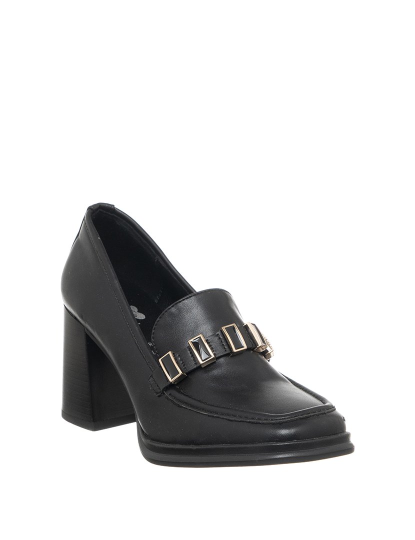 Mocassins com Salto Senhora Preto