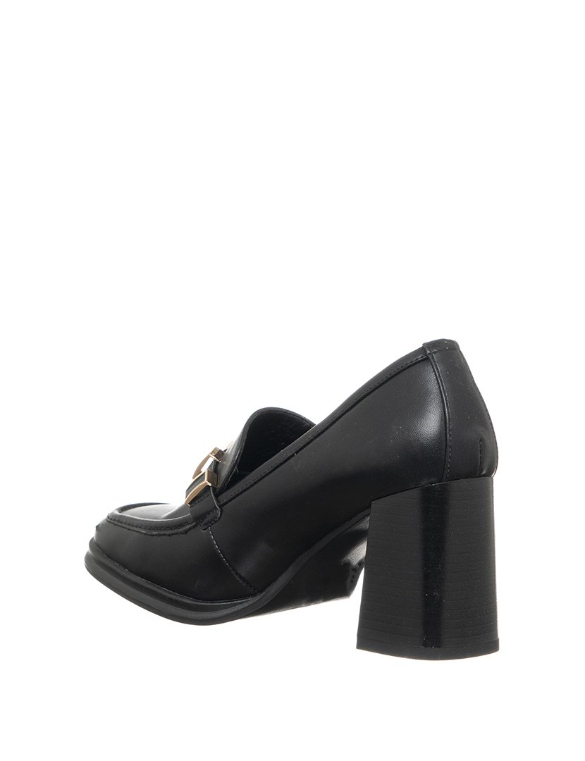 Mocassins com Salto Senhora Preto