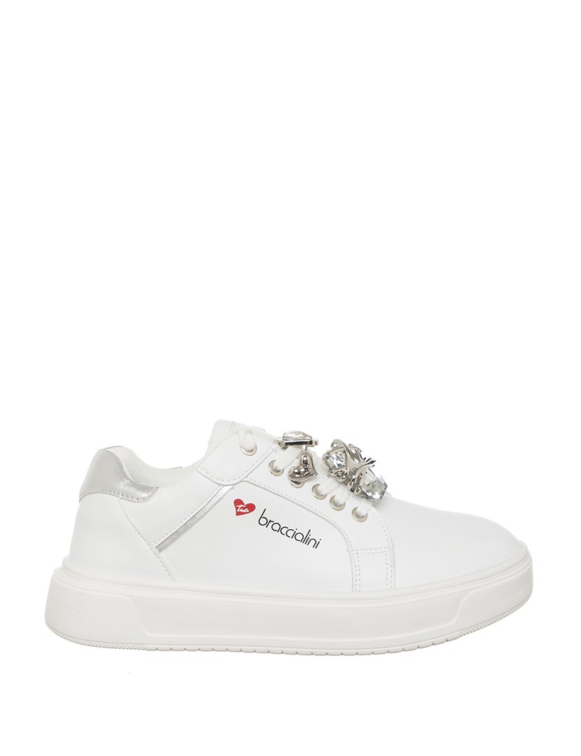 Ténis Senhora Branco e Prateado