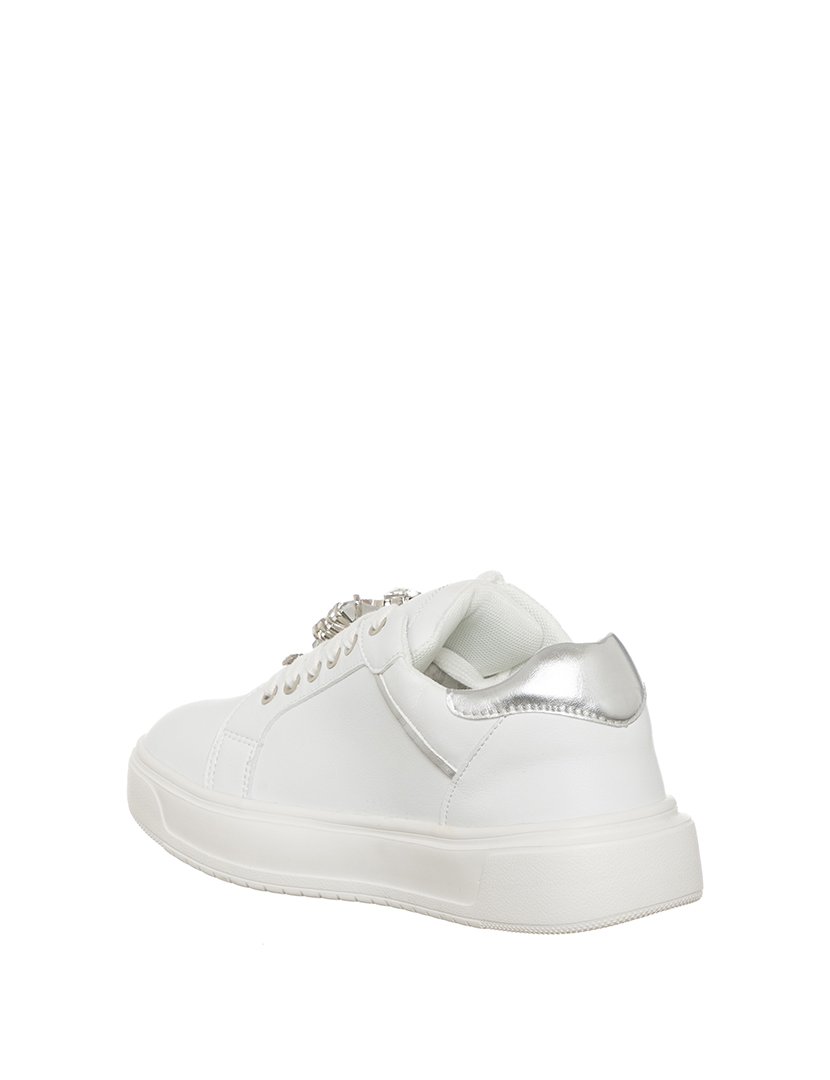 Ténis Senhora Branco e Prateado