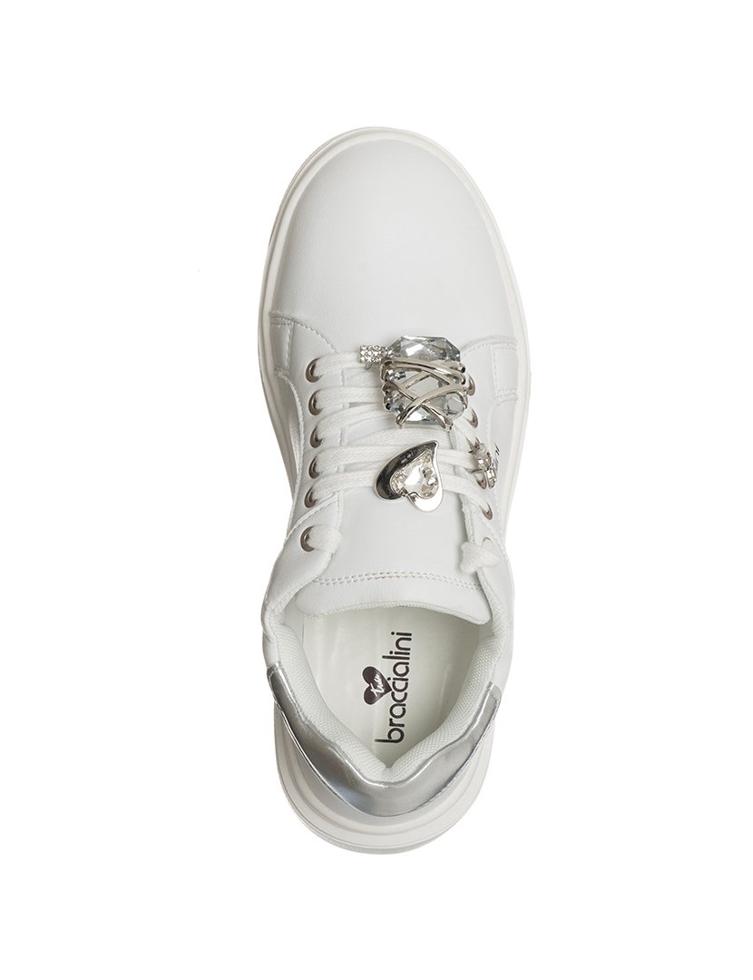 Ténis Senhora Branco e Prateado