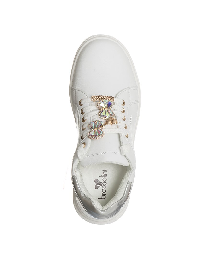 Ténis Senhora Branco e Prateado