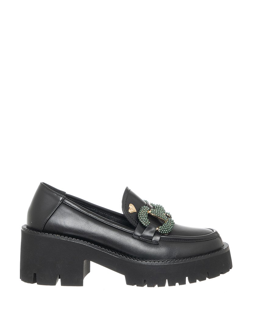 Mocassins Senhora Preto e Verde