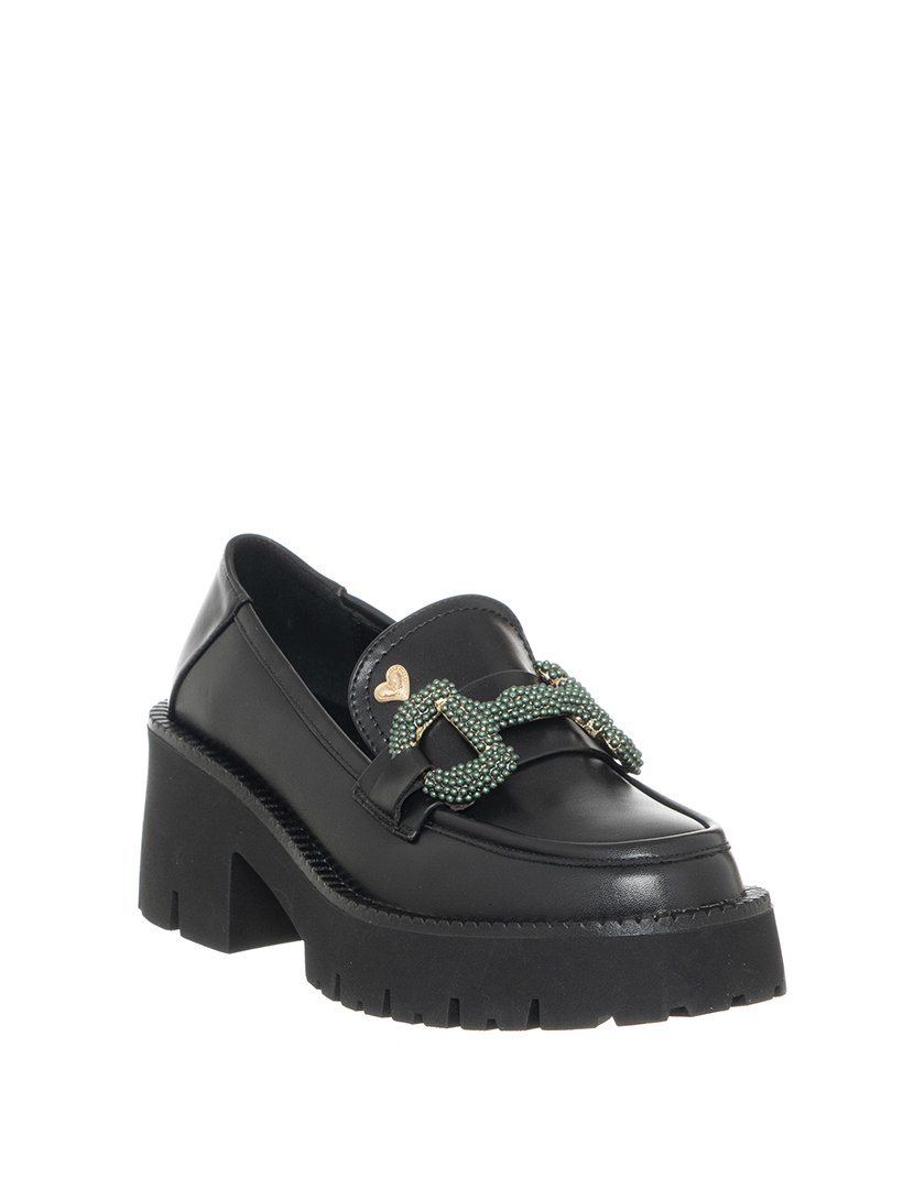 Mocassins Senhora Preto e Verde