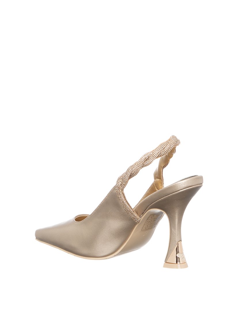 Sandálias com Salto Chanel Senhora Dourado