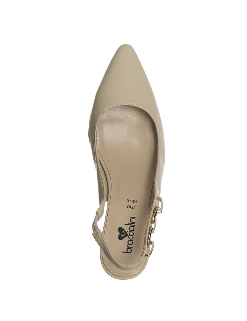 Sandálias com Salto Chanel Senhora Bege