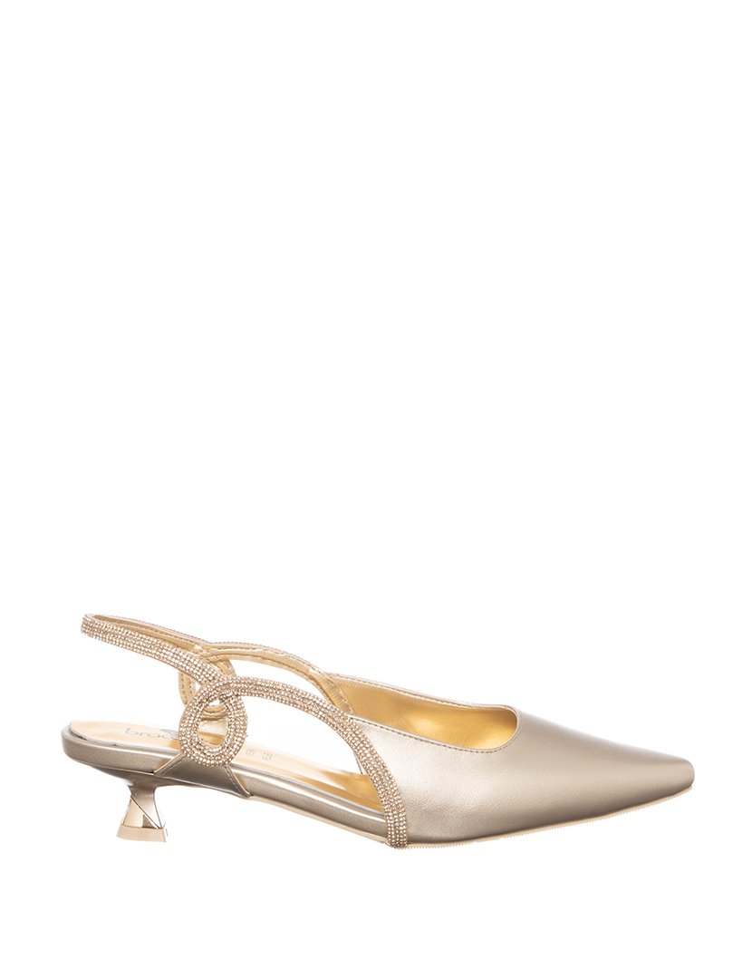 Sandálias com Salto Chanel Senhora Dourado