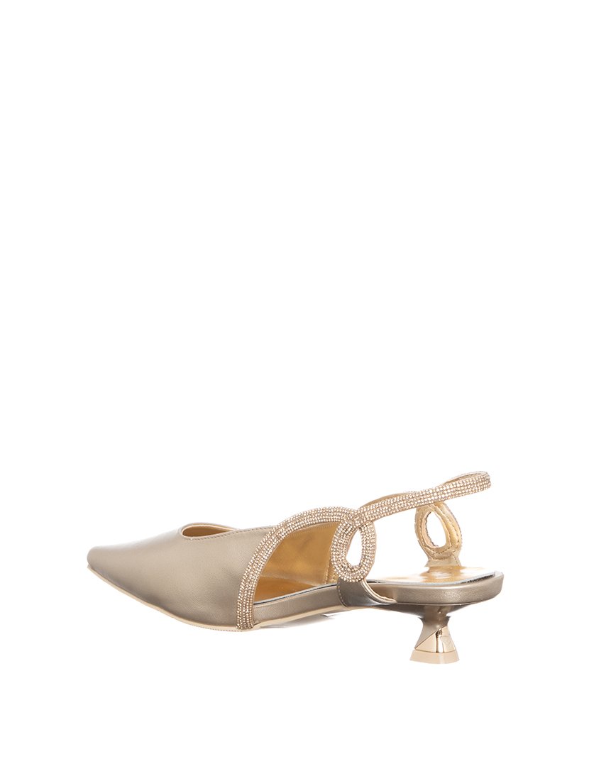 Sandálias com Salto Chanel Senhora Dourado