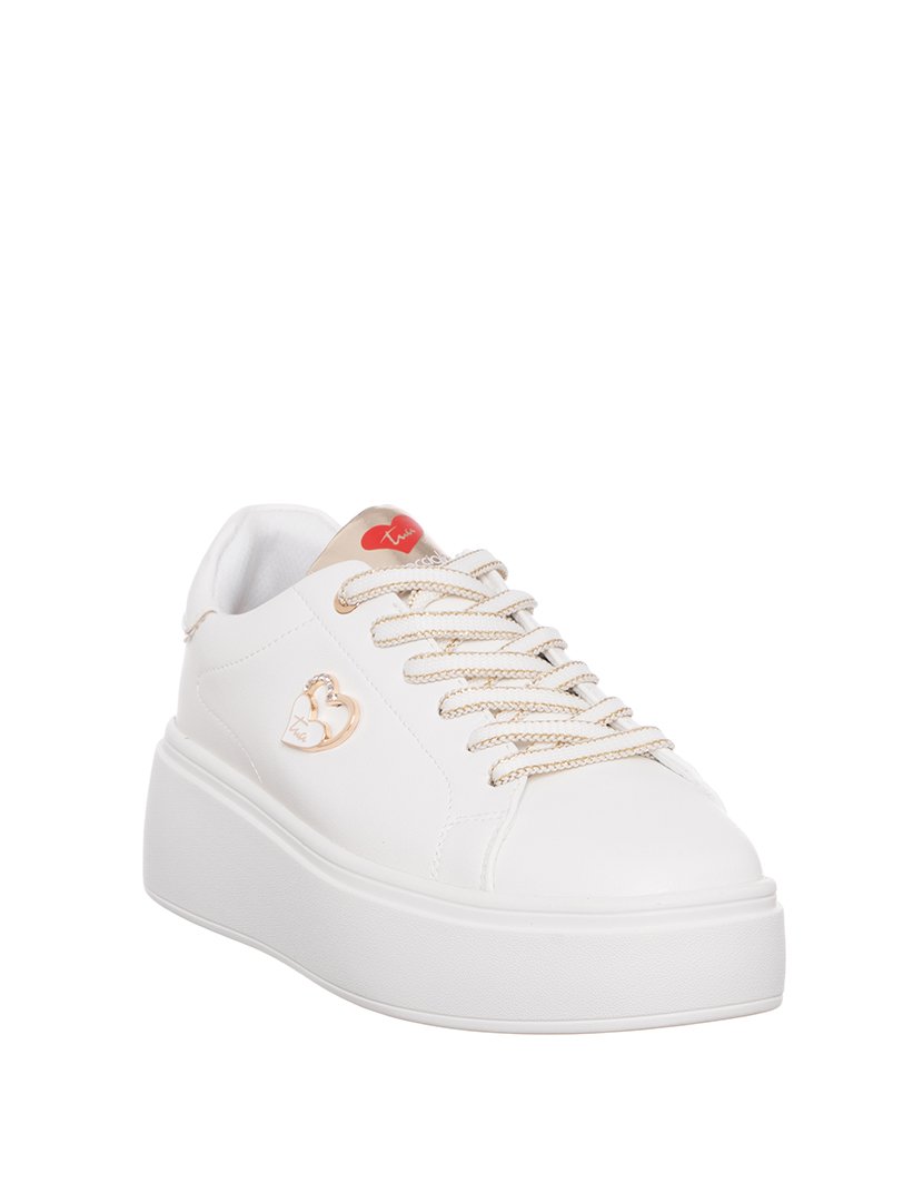 Ténis Senhora Branco e Dourado