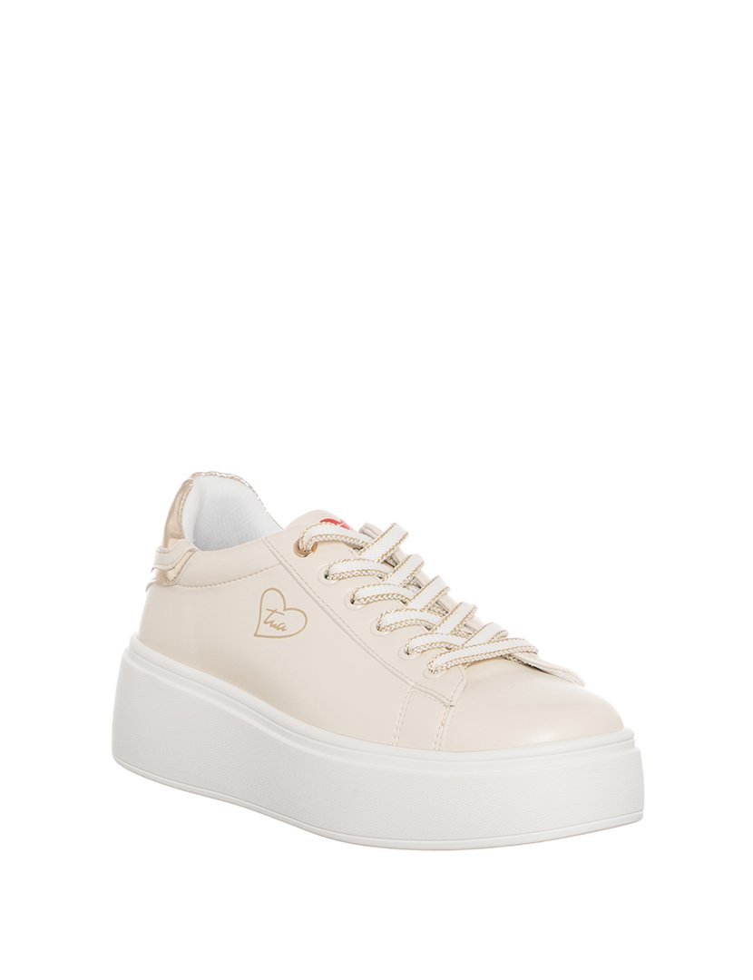 Ténis Senhora Bege e Dourado