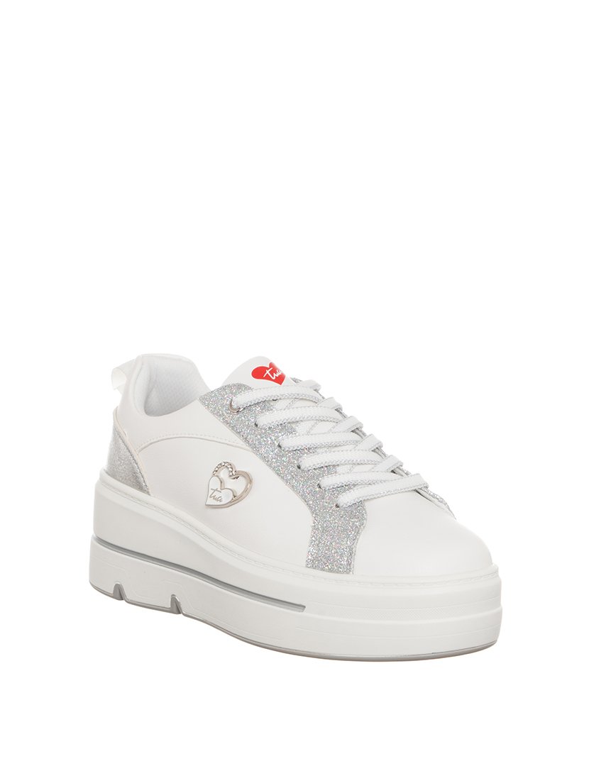 Ténis Senhora Branco e Prateado