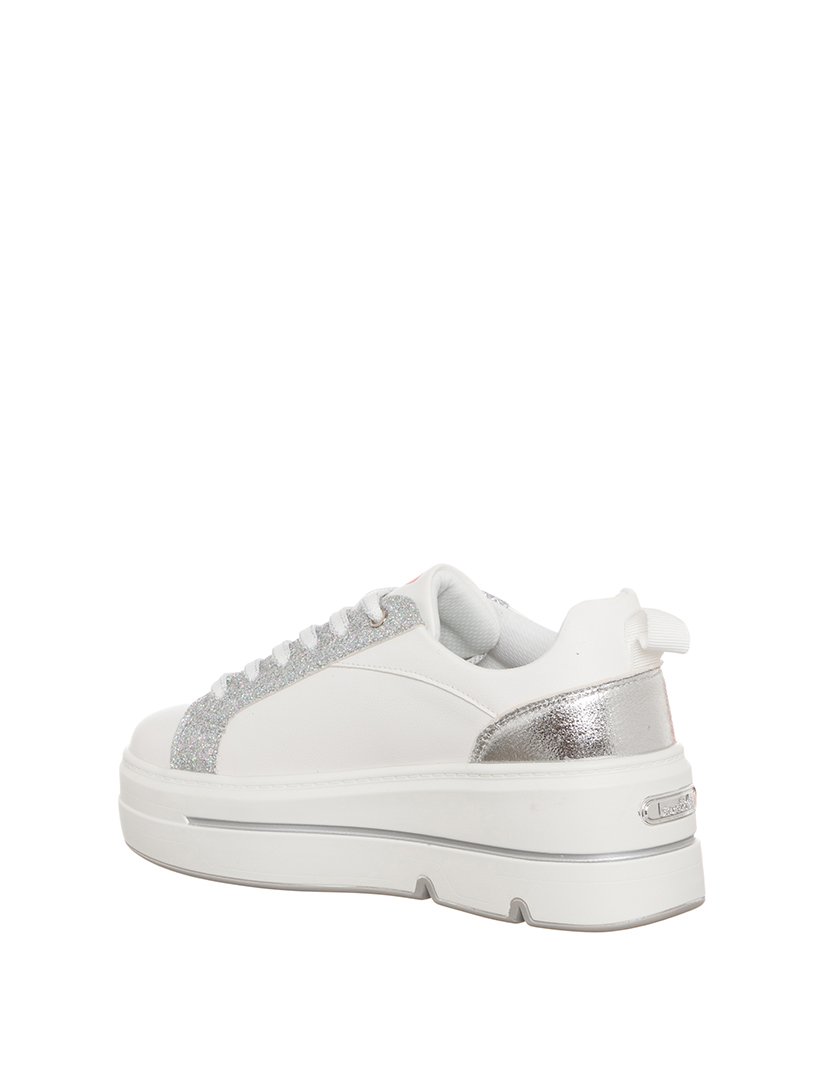 Ténis Senhora Branco e Prateado