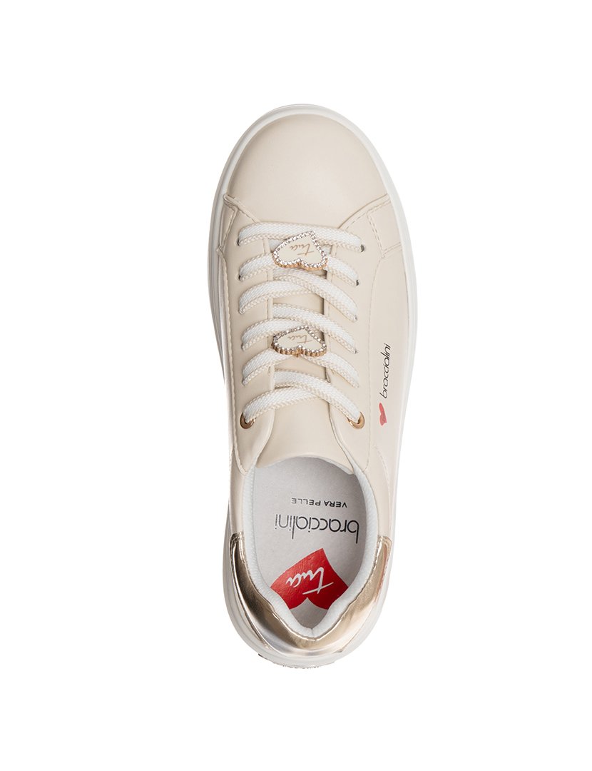 Ténis Senhora Bege e Dourado