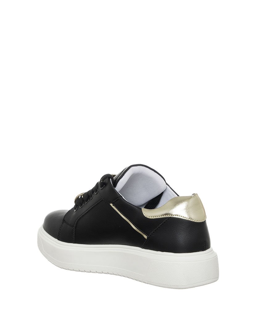 Ténis Senhora Preto e Dourado