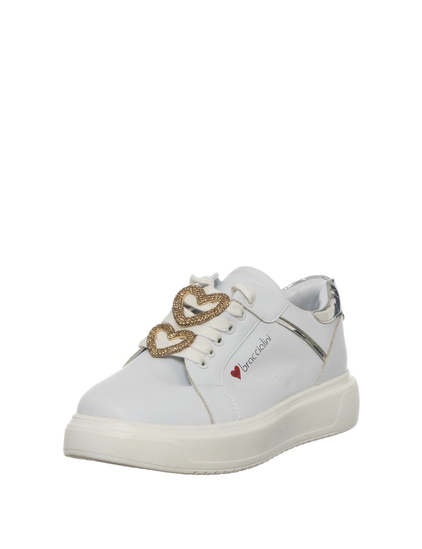 Ténis Senhora Branco e Prateado