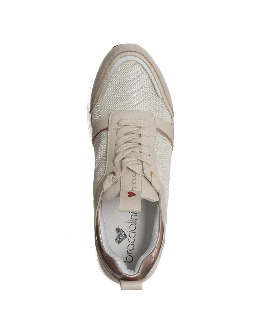 Ténis Senhora Bege e Rose Gold