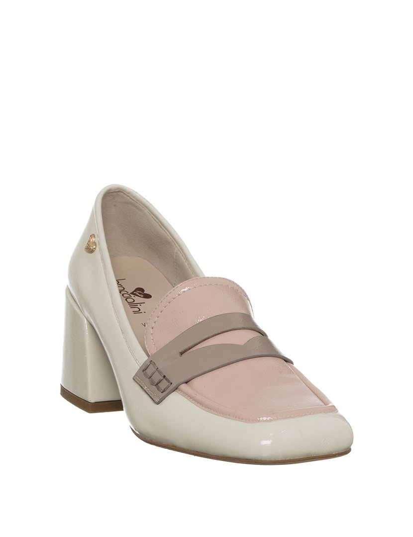 Sapatos com Salto Senhora Branco e Rosa
