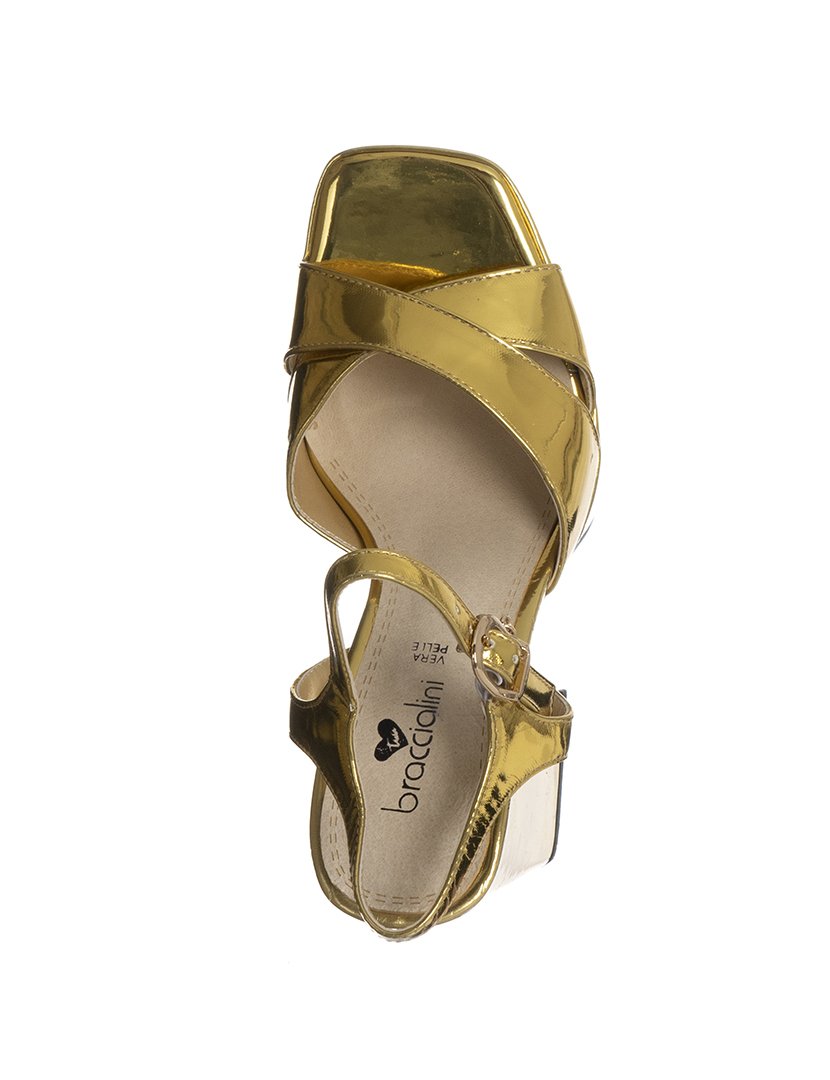 Sandálias Salto Alto Senhora Dourado