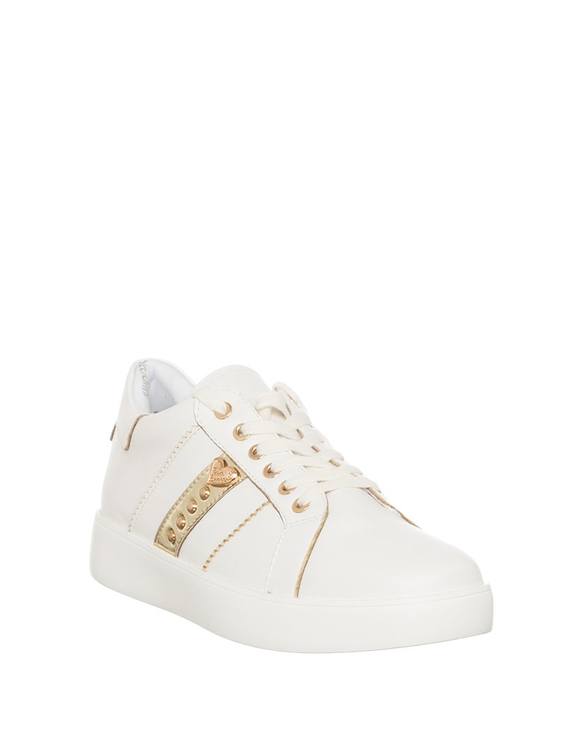 Ténis Senhora Branco e Dourado