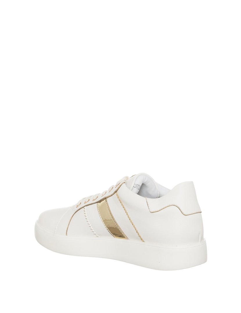 Ténis Senhora Branco e Dourado