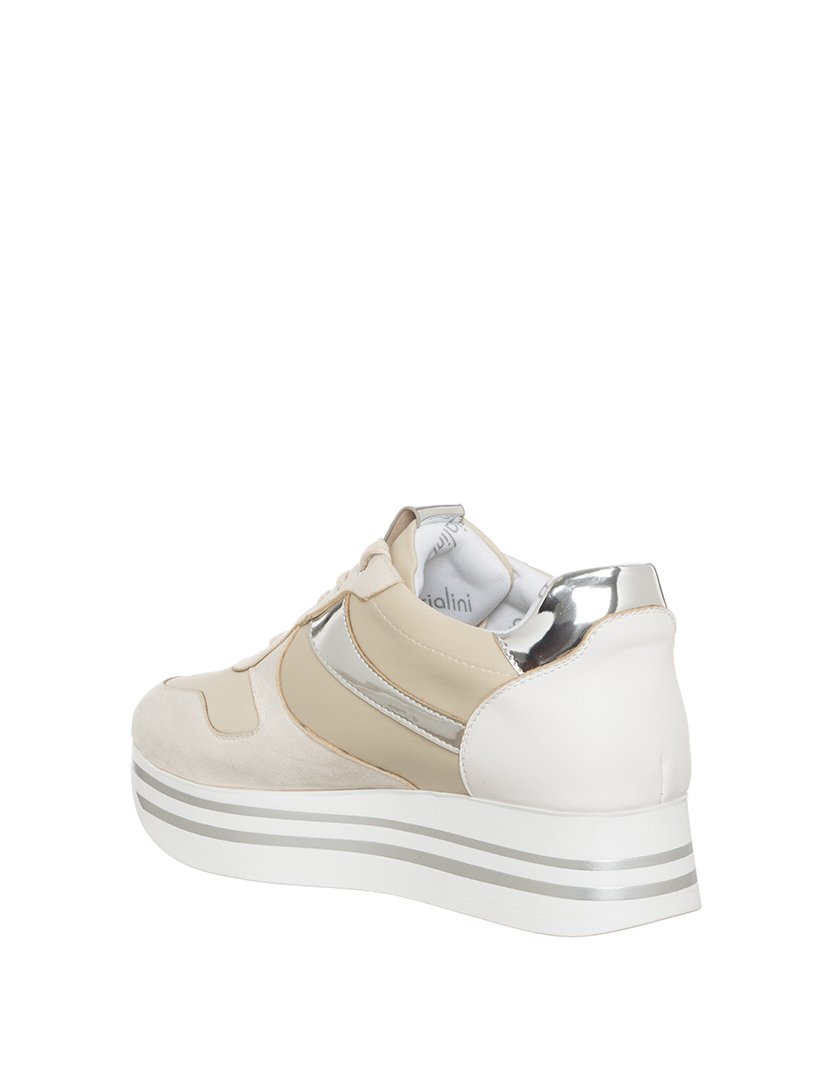 Ténis Senhora Branco e Prateado