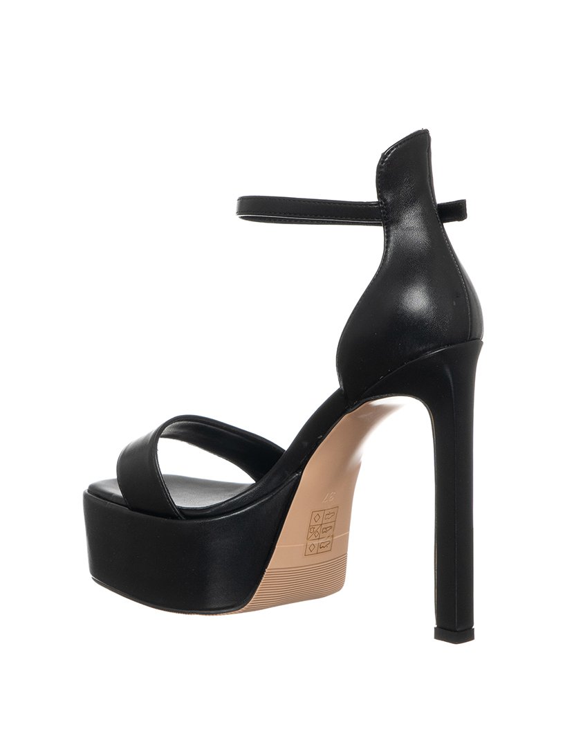 Sandálias com Salto e Plataforma Senhora Preto