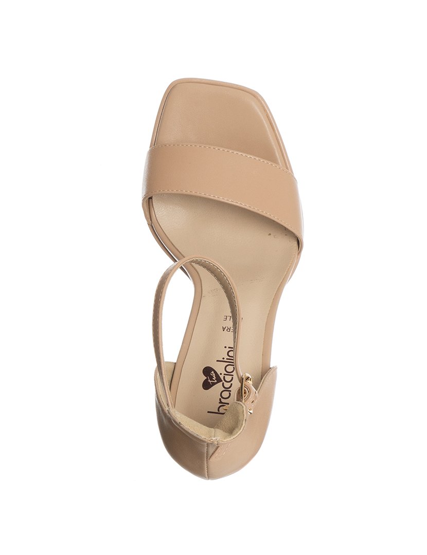 Sandálias com Salto e Plataforma Senhora Bege