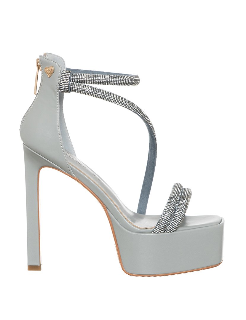 Sandálias com Salto e Plataforma Senhora Azul