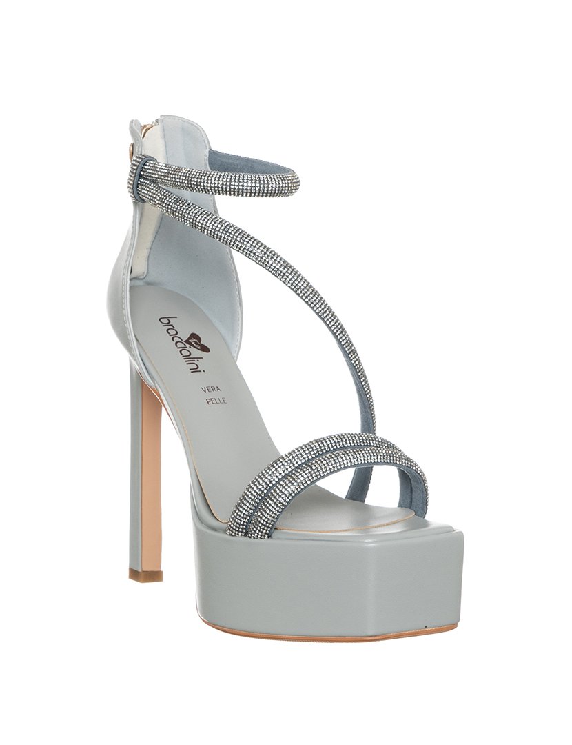 Sandálias com Salto e Plataforma Senhora Azul