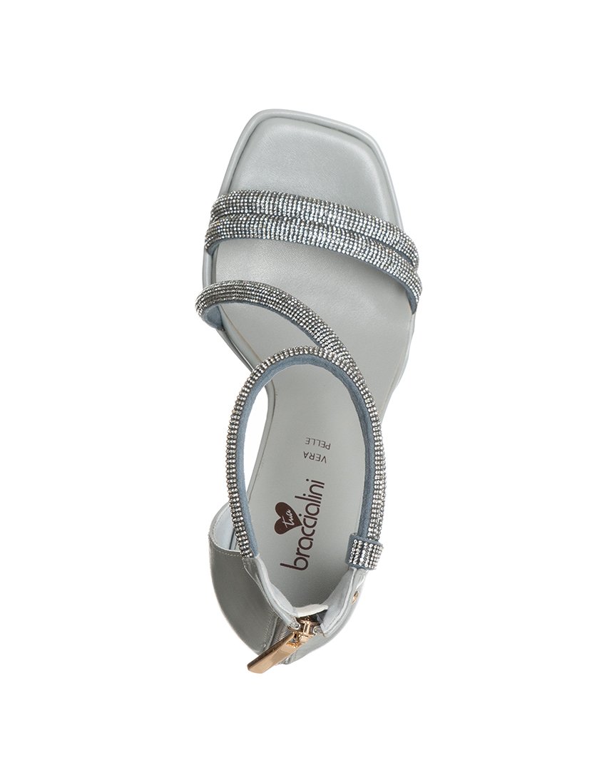 Sandálias com Salto e Plataforma Senhora Azul