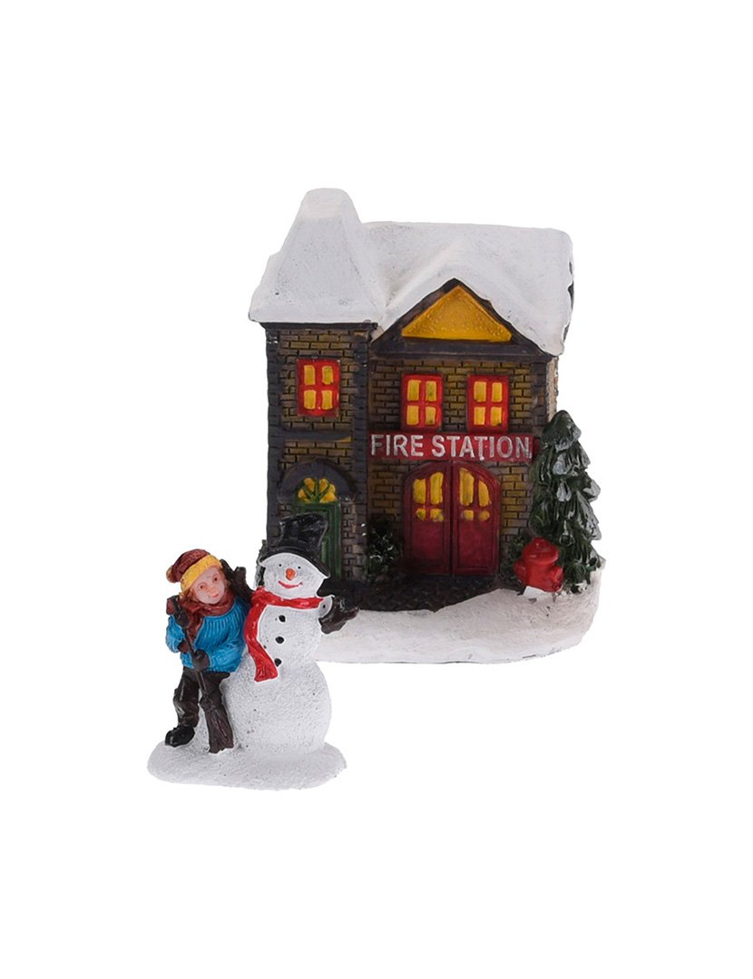 Conjunto de 10 peças de Vila de Natal com Luzes LED