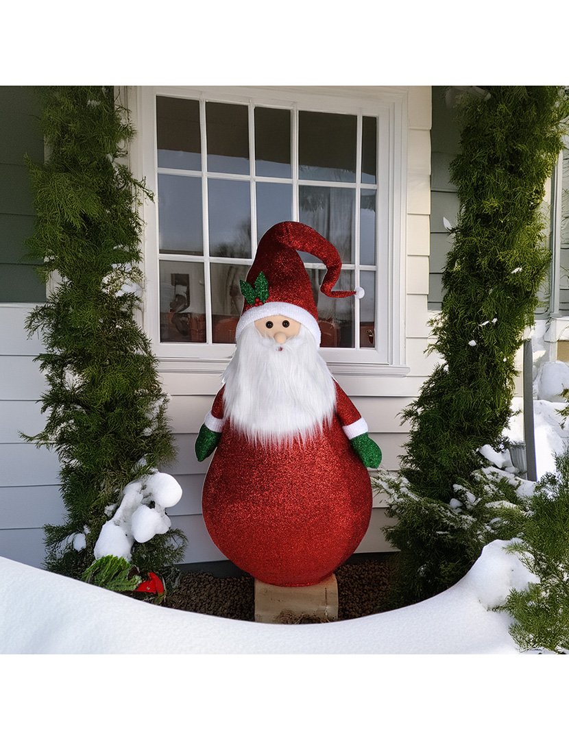 Pai Natal com corpo dobrável e Luzes LED - altura 120cm