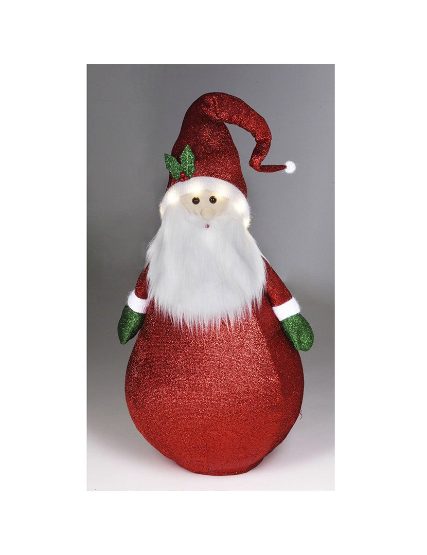 Pai Natal com corpo dobrável e Luzes LED - altura 120cm