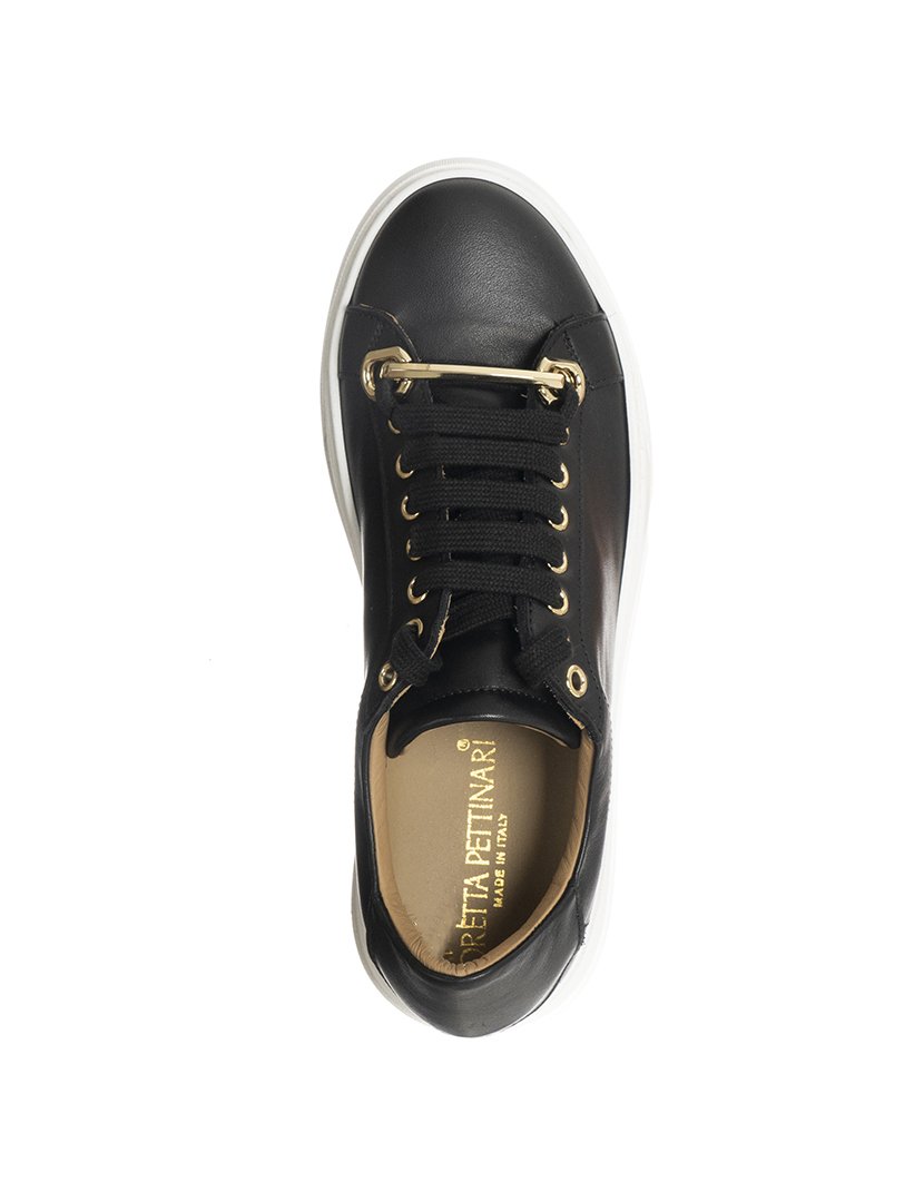 Ténis Senhora Preto e Dourado