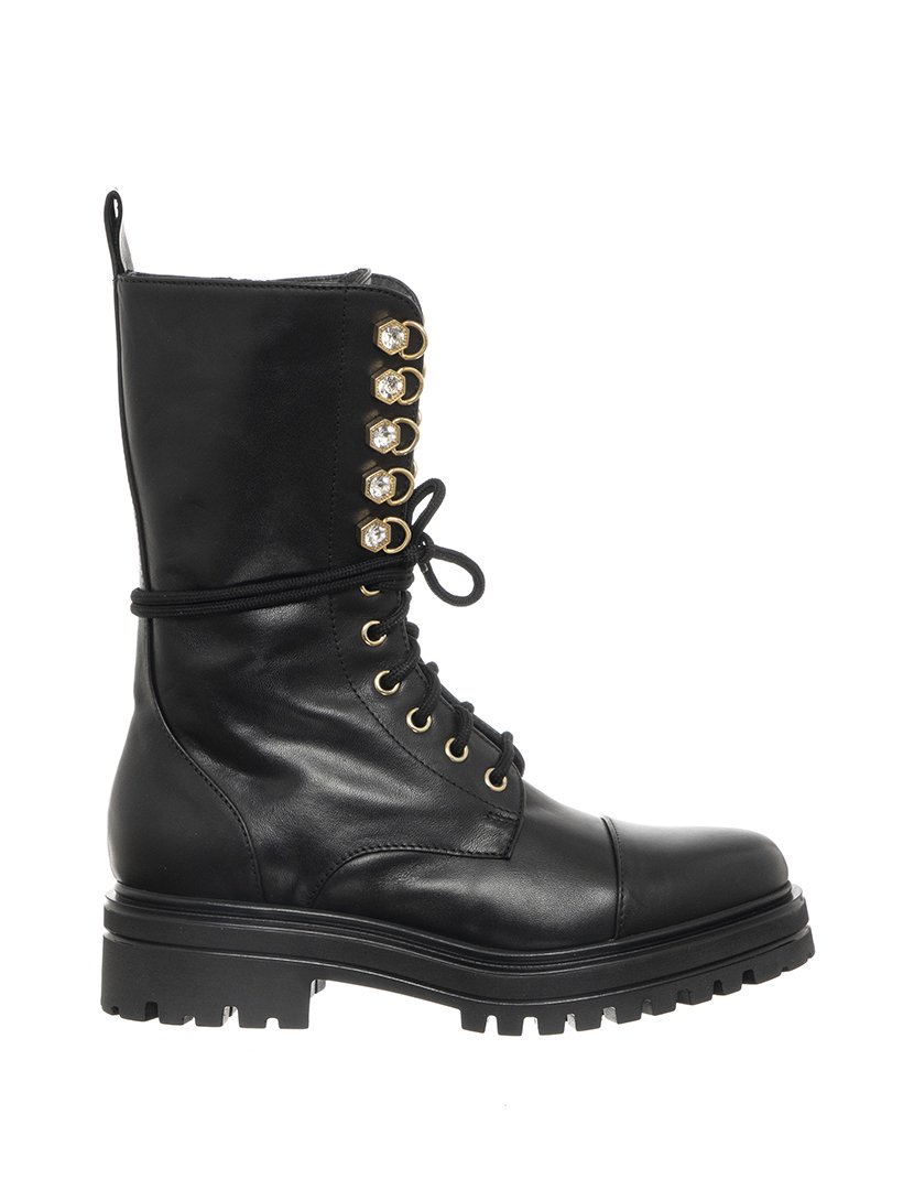 Botas Senhora Preto e Dourado