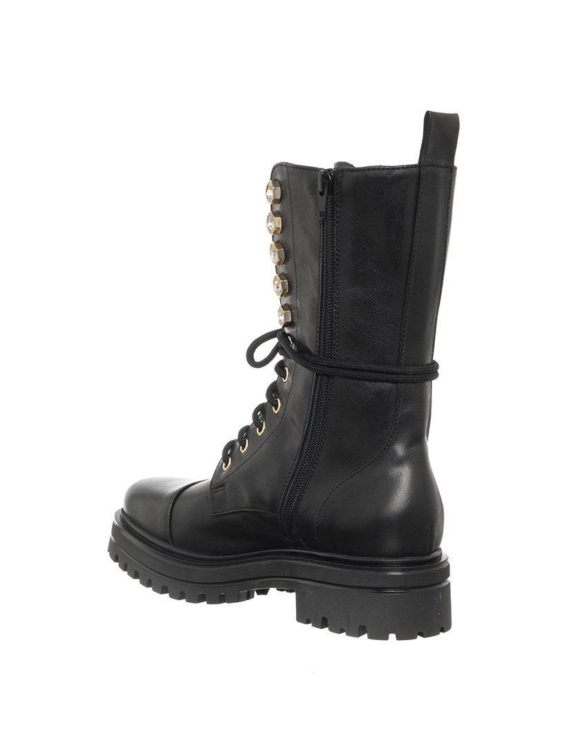 Botas Senhora Preto e Dourado