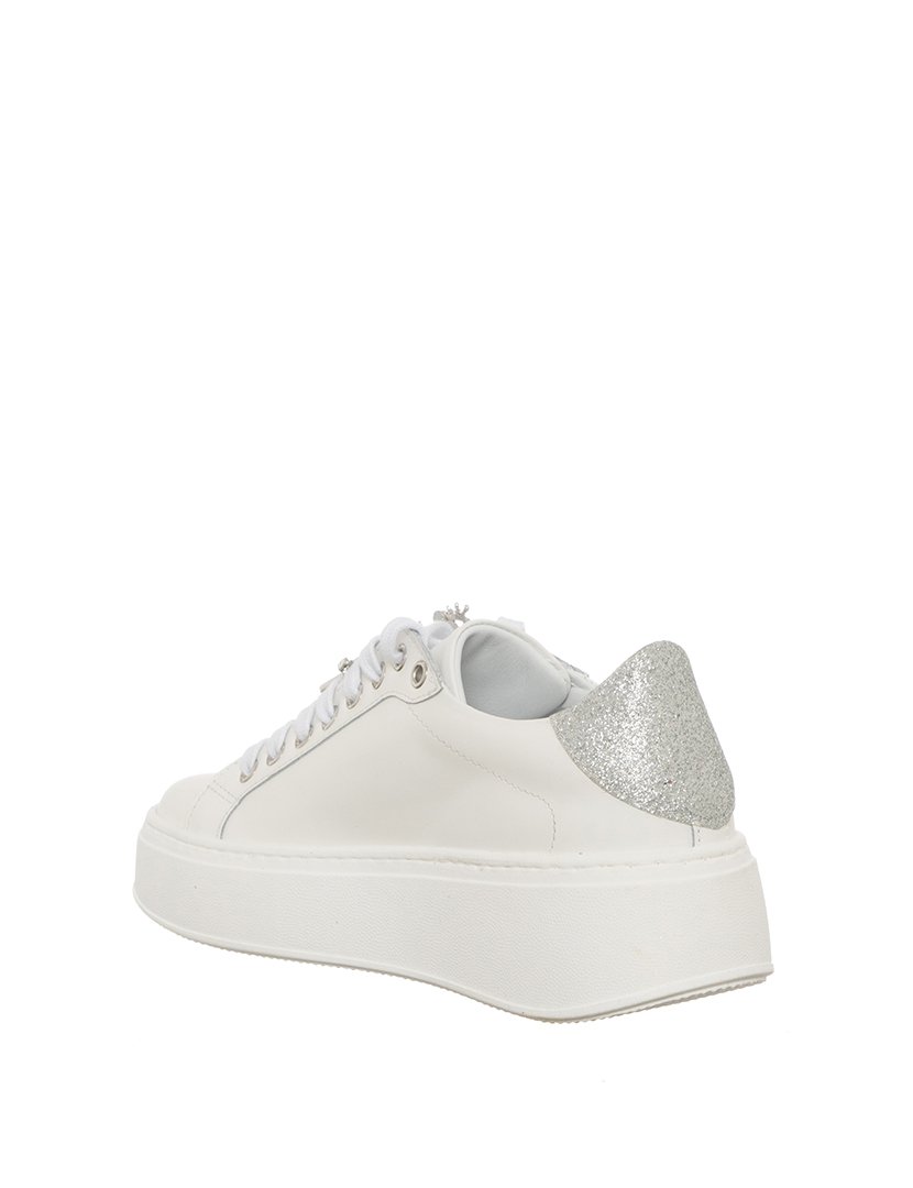 Ténis Senhora Branco e Prateado