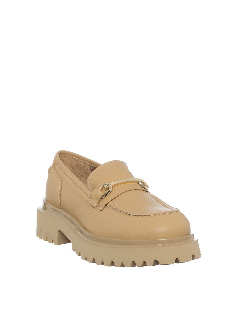 Mocassins Senhora Bege e Dourado