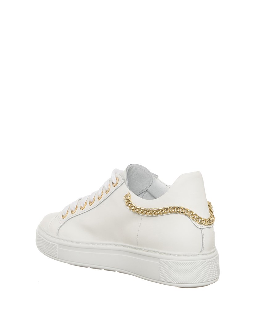 Ténis Senhora Branco e Dourado